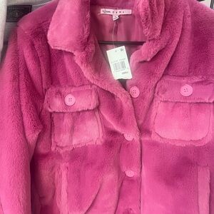Pink Faux Fur Kids Jacket by